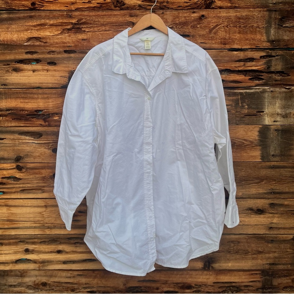 H&M | Women’s White Button Down Shirt XXL